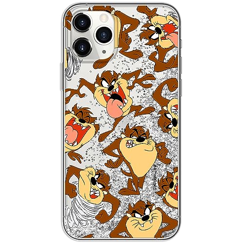 ERT GROUP etui na telefon Apple Iphone 11 PRO, case oryginalny i oficjalnie licencjonowany przez Looney Tunes, wzór Tasmanian 005, optymalnie dopasowane, z efektem płynnego brokatu