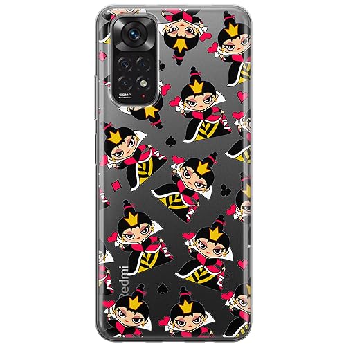 ERT GROUP etui na telefon Xiaomi REDMI NOTE 11 4G/ 11S 4G, case oryginalny i oficjalnie licencjonowany przez Disney, wzór Queen of Hearts 002, plecki z TPU częściowo przeźroczyste