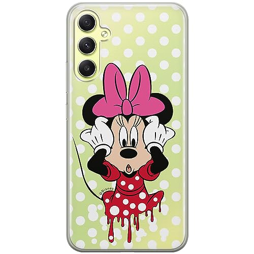 ERT GROUP etui na telefon Samsung A34 5G, case oryginalny i oficjalnie licencjonowany przez Disney, wzór Minnie 016, optymalnie dopasowane, plecki z TPU częściowo przeźroczyste