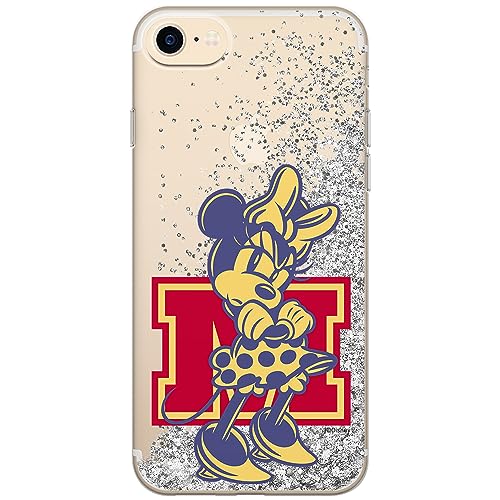 ERT GROUP etui na telefon Apple Iphone 7/8/ SE 2/ SE 3, case oryginalny i oficjalnie licencjonowany przez Disney, wzór Minnie 072, optymalnie dopasowane, z efektem płynnego brokatu