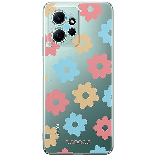 ERT GROUP etui na telefon Xiaomi REDMI NOTE 12 4G, case oryginalny i oficjalnie licencjonowany przez Babaco, wzór Flowers 011, optymalnie dopasowane, plecki z TPU częściowo przeźroczyste