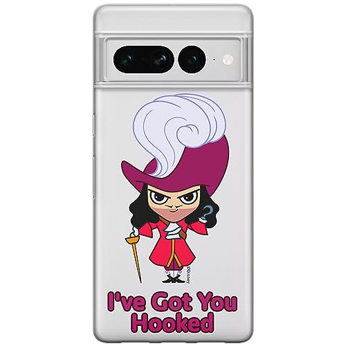 ERT GROUP etui na telefon Google PIXEL 7 PRO, case oryginalny i oficjalnie licencjonowany przez Disney, wzór James Hook 001, optymalnie dopasowane, plecki z TPU częściowo przeźroczyste
