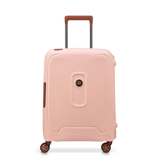 DELSEY PARIS - MONCEY - Twarda walizka kabinowa z recyklingu i recyklingu - 55x40x20 cm - 36 litrów - S - Różowy, Różowy, XS, Sztywna walizka