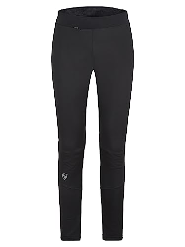 Ziener NURA damskie spodnie softshellowe, długie spodnie do biegania, wiatroszczelne, elastyczne, czarne, rozmiar 44