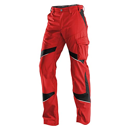 KÜBLER Workwear KÜBLER ACTIVIQ damskie spodnie robocze, czerwone, rozmiar 34, damskie spodnie robocze z mieszanej tkaniny, lekkie damskie spodnie robocze
