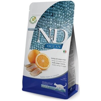 N&D OCEAN CAT HERRING AND ORANGE ADULT - sucha karma dla kota - 5kg