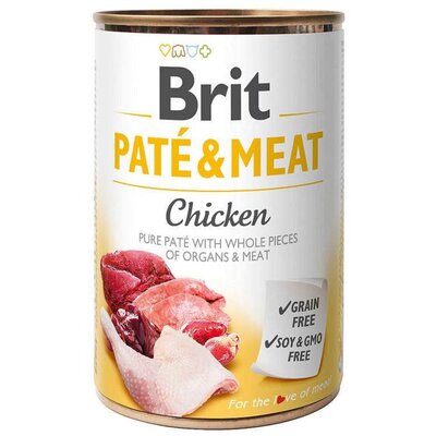 Karma BRIT PATÉ & MEAT z kurczakiem dla psa 800g