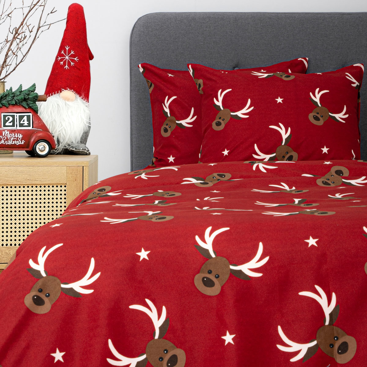 Pościel REINDEER z mikrofibry w renifery 200x220