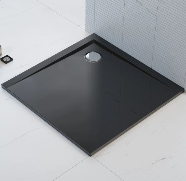 Polimat Perrito Brodzik kwadratowy 80x80 cm czarny 00547