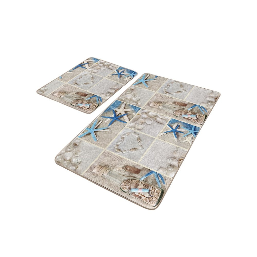 Beżowe dywaniki łazienkowe zestaw 2 szt. 60x100 cm – Mila Home