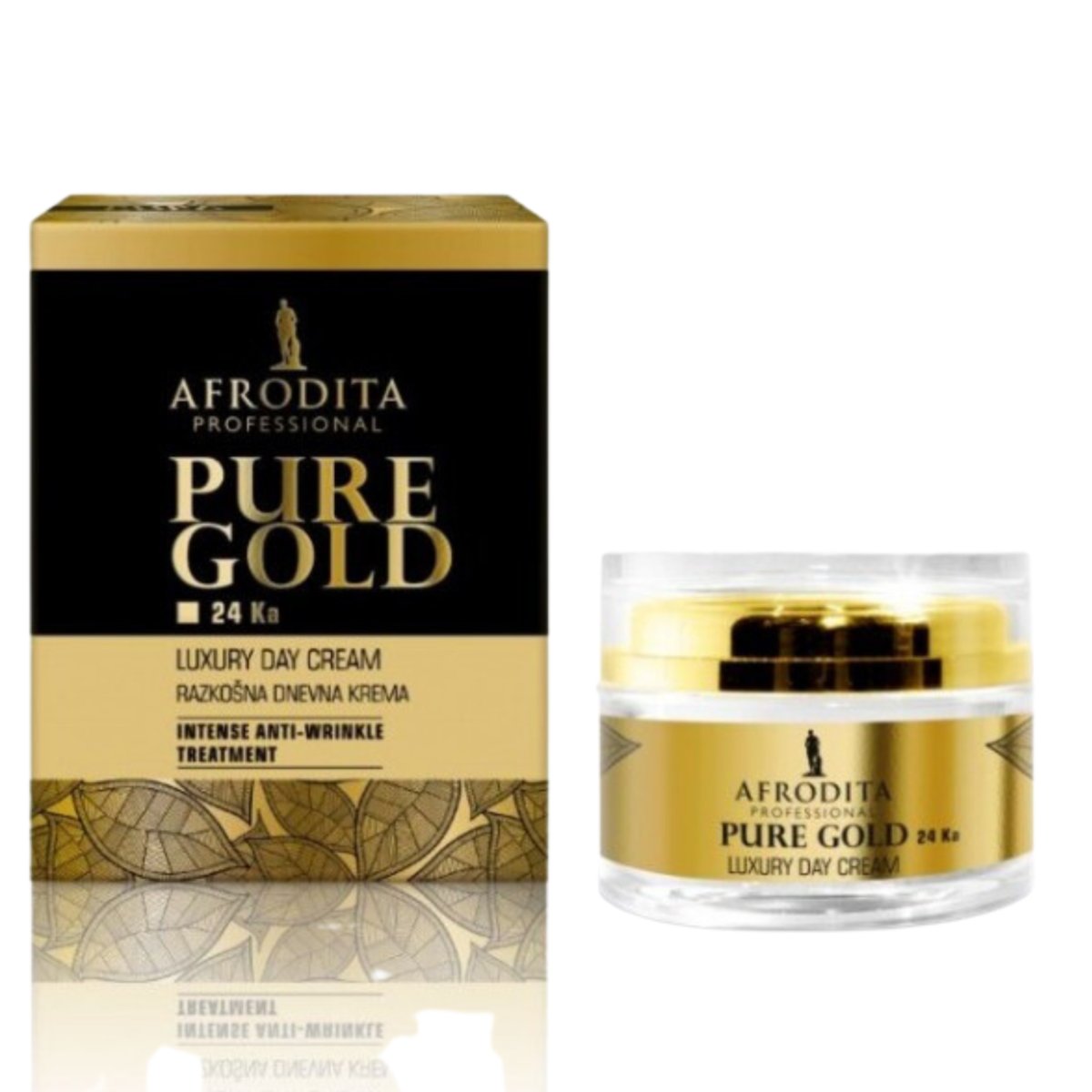 Afrodita, Pure Gold 24 Ka, Luksusowy Krem na Dzień, 50ml