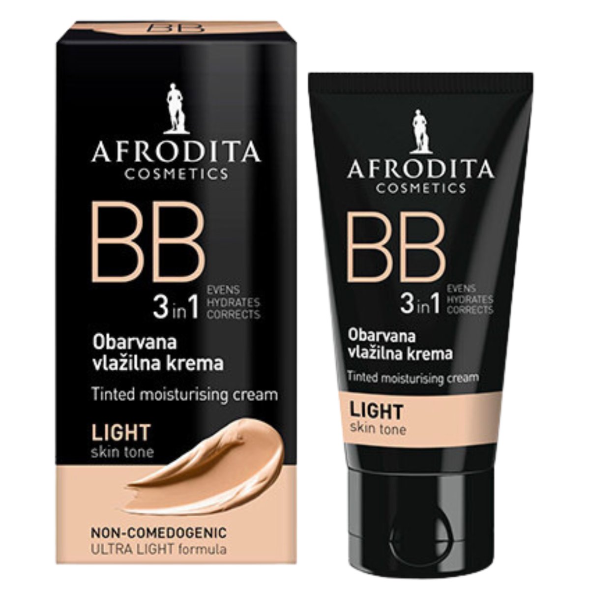 Afrodita, BB Tinted Moisturising Cream Light Skin Tone Krem BB, 30ml