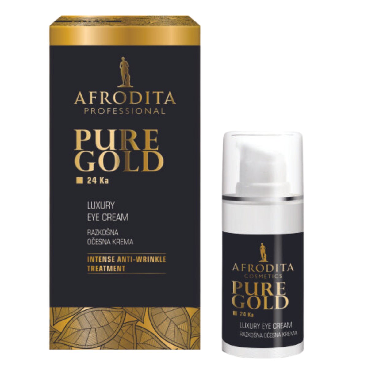 Afrodita, Pure Gold 24 Ka Luxury Eye Cream, Krem pod oczy, 15ml