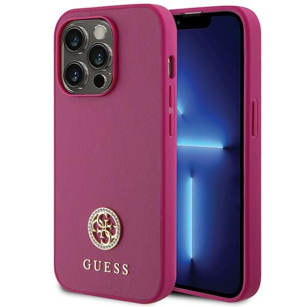 Фото - Чохол GUESS 4G Strass Metal Logo - Etui iPhone 15 Pro Max  (różowy)