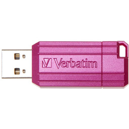 Verbatim 49067 Pamięć flash Hi-Speed Store ''n'' Go, 16GB, Pinstripe, USB 2.0, Jaskraworóżowy