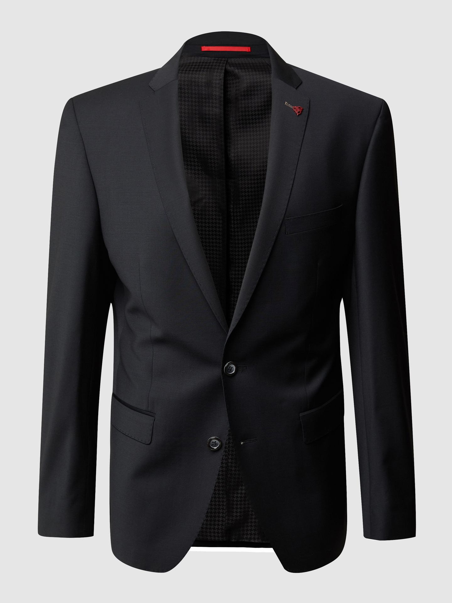 Marynarka o kroju slim fit z mieszanki żywej wełny zapinana na 2 guziki