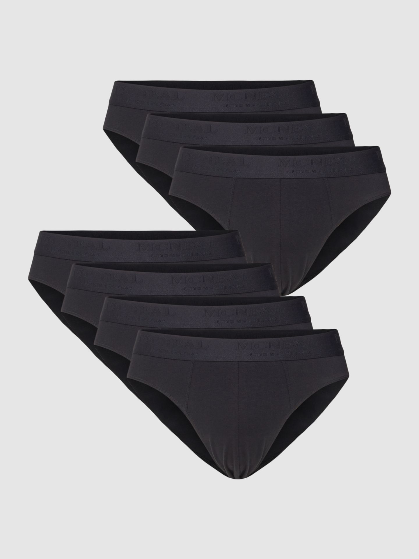 Slipy z paskiem z logo w zestawie 7 szt.