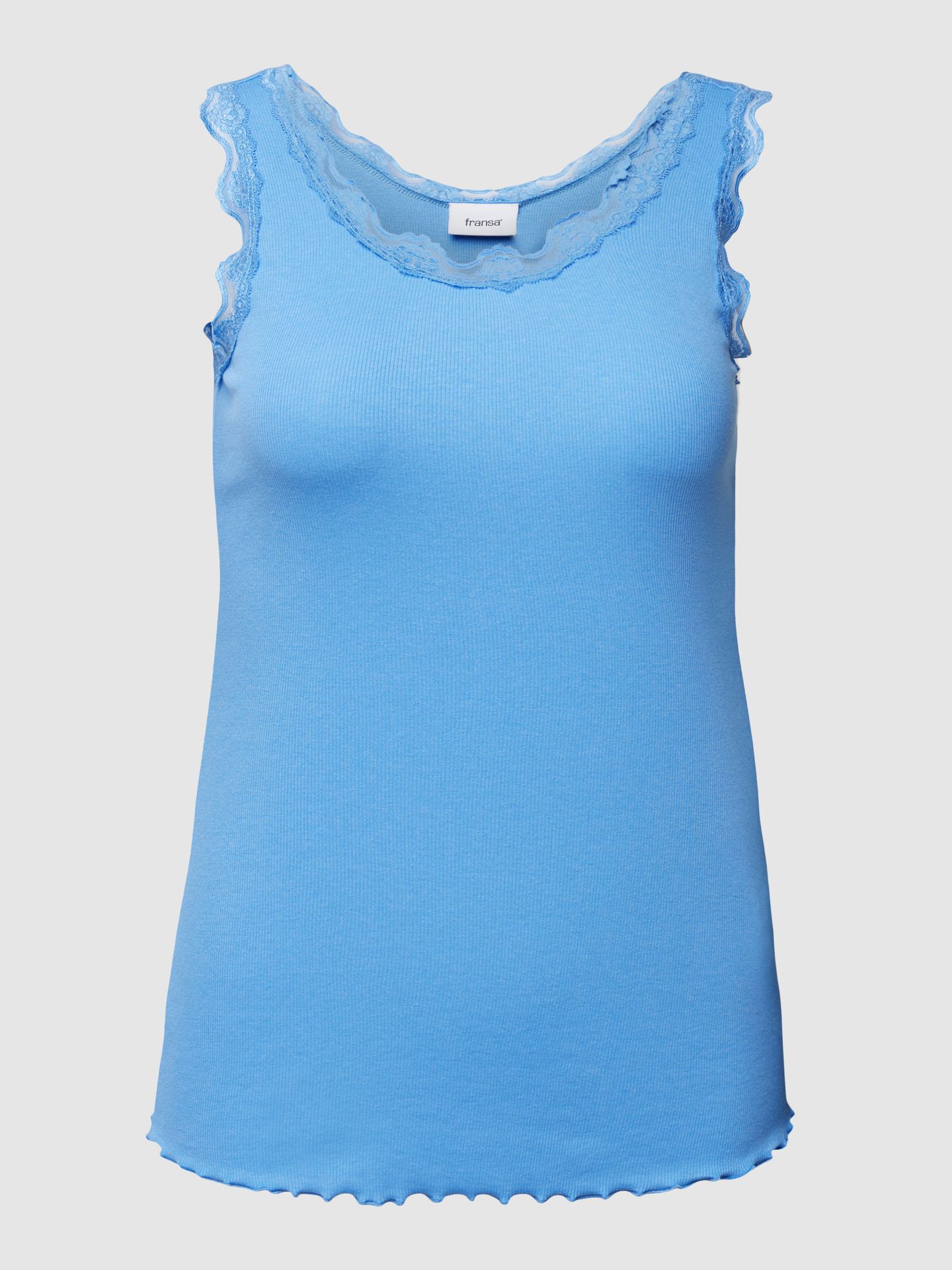Top PLUS SIZE z obszyciem koronką model ‘Zamond’