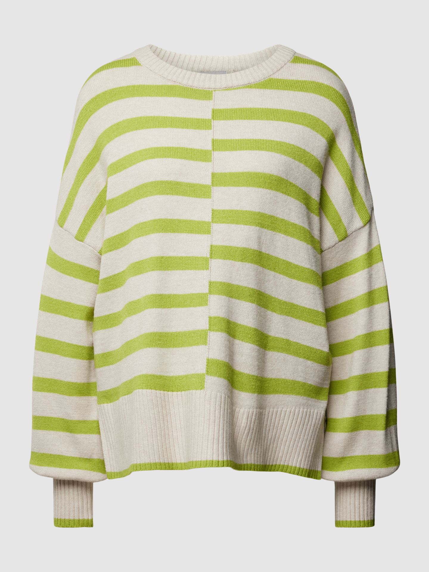 Sweter z dzianiny o kroju oversized ze wzorem w paski model ‘Bitte’