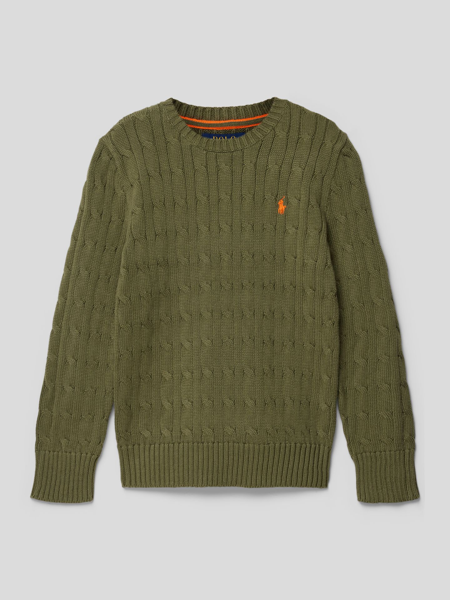 Sweter z dzianiny ze ściegiem warkoczowym model ‘CABLE’