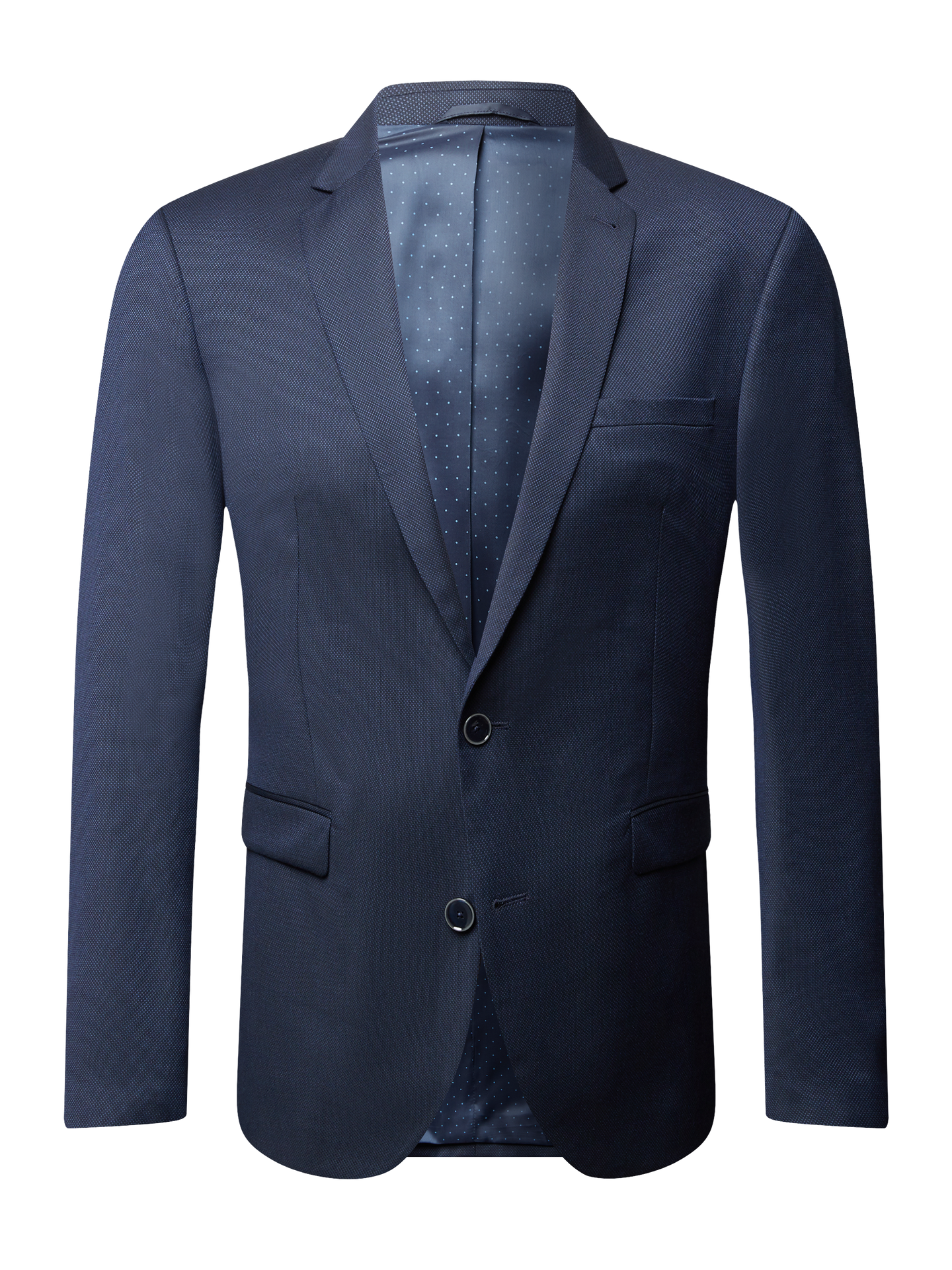 Marynarka na 2 guziki o kroju slim fit z tkanym wzorem