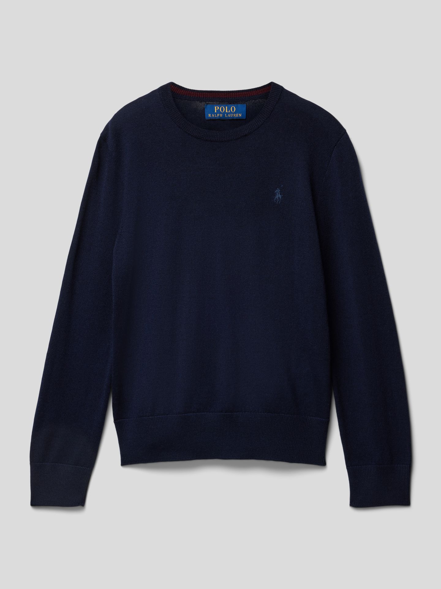 Sweter z dzianiny z wyhaftowanym logo