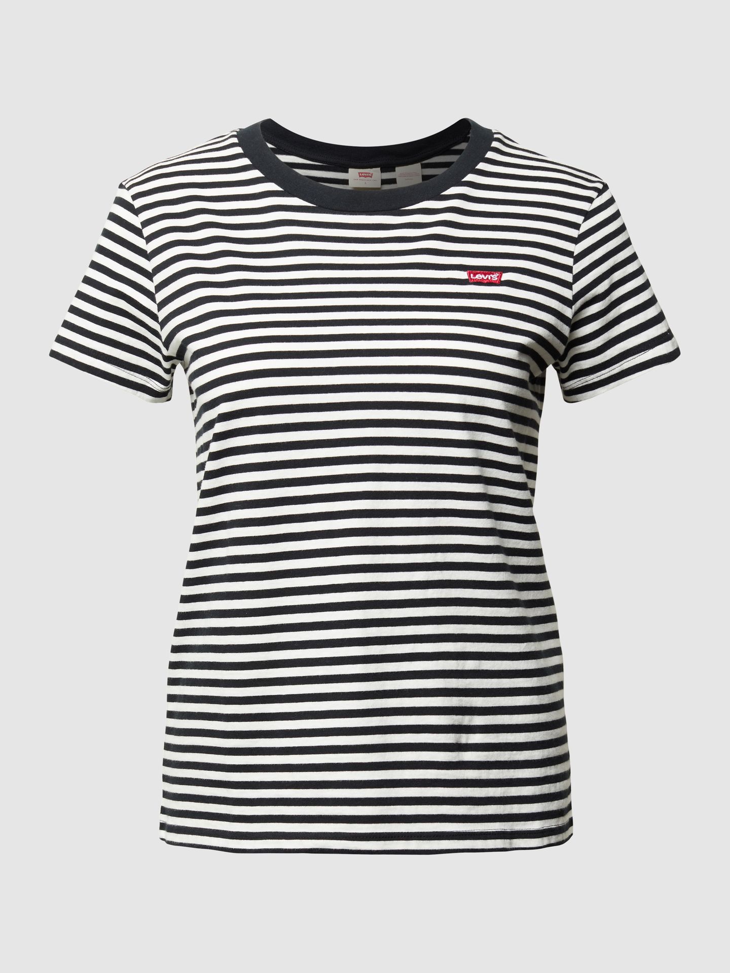 T-shirt z bawełny ze wzorem w paski