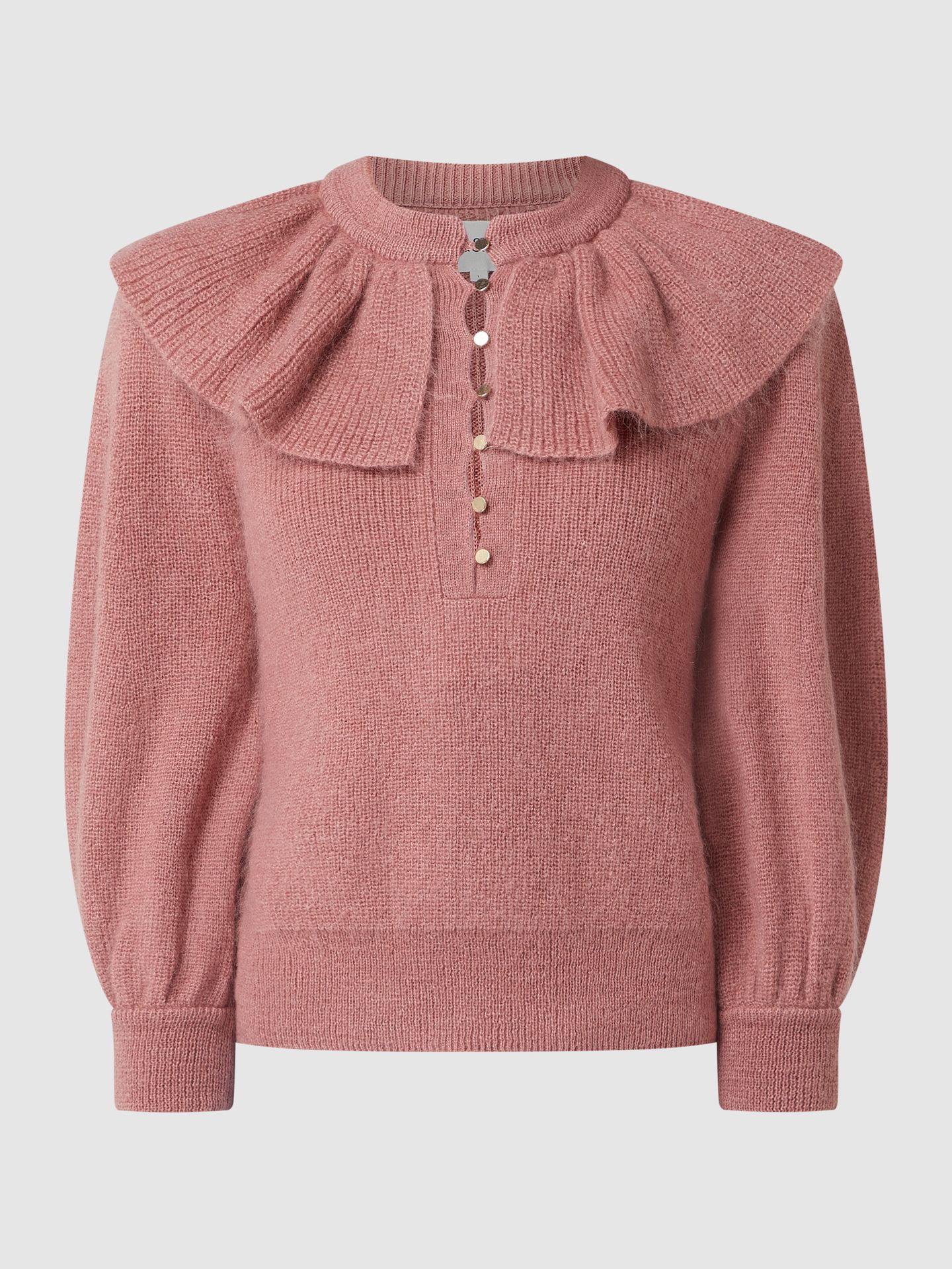 Sweter z falbanami model ‘Hoa’