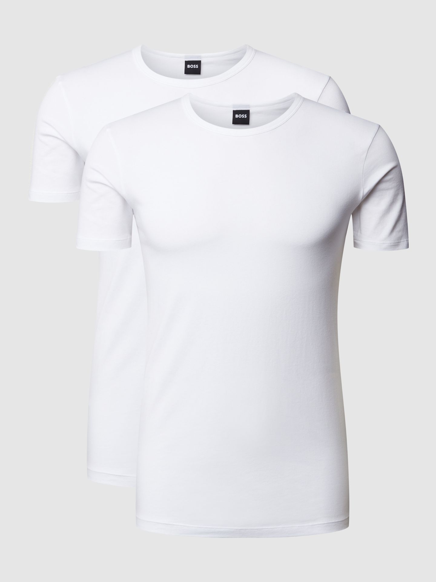 T-shirt z detalem z logo w zestawie 2 szt.