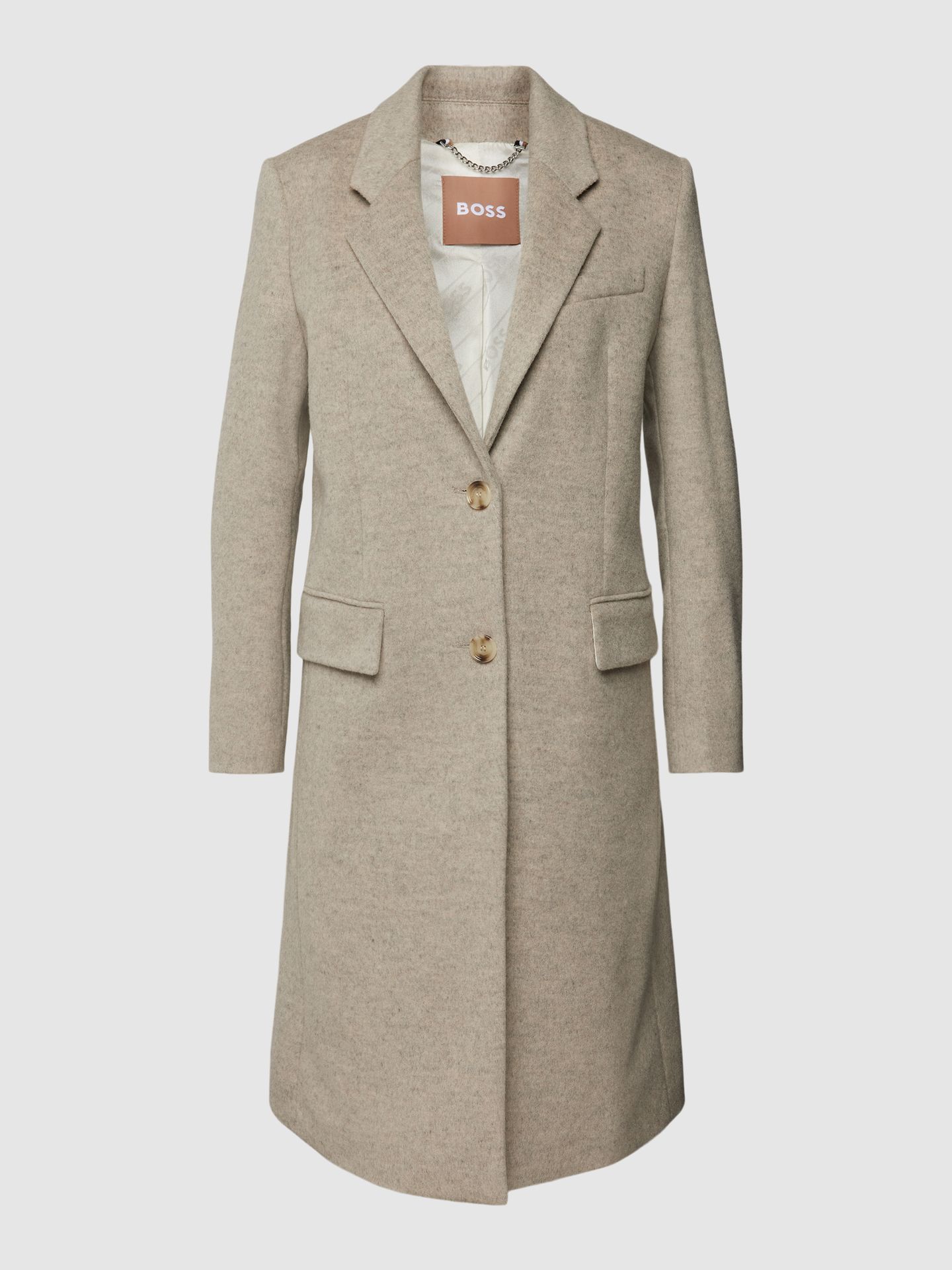 Płaszcz wełniany z listwą guzikową model ‘Catara’