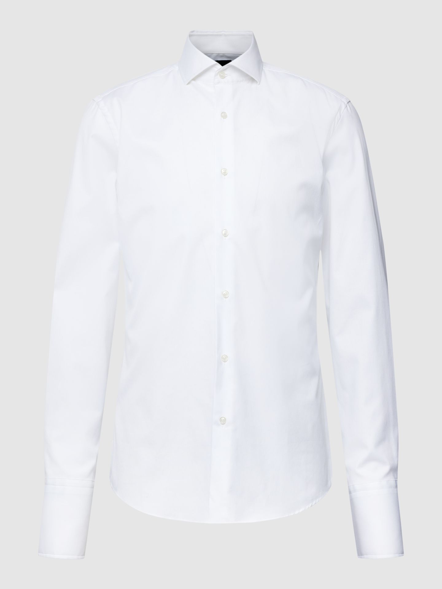 Koszula biznesowa o kroju slim fit z kołnierzykiem typu cutaway model ‘Hank’