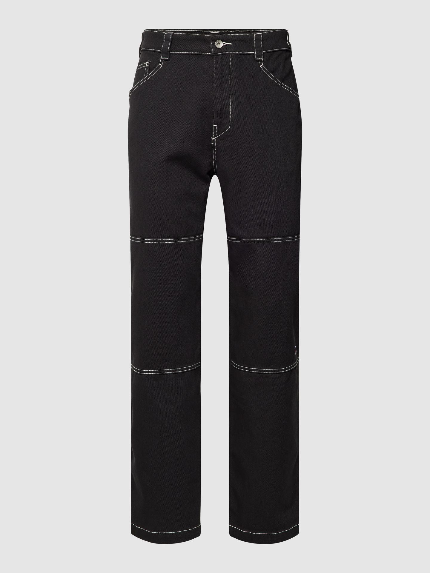 Spodnie ze szwami w kontrastowym kolorze model ‘Hem’