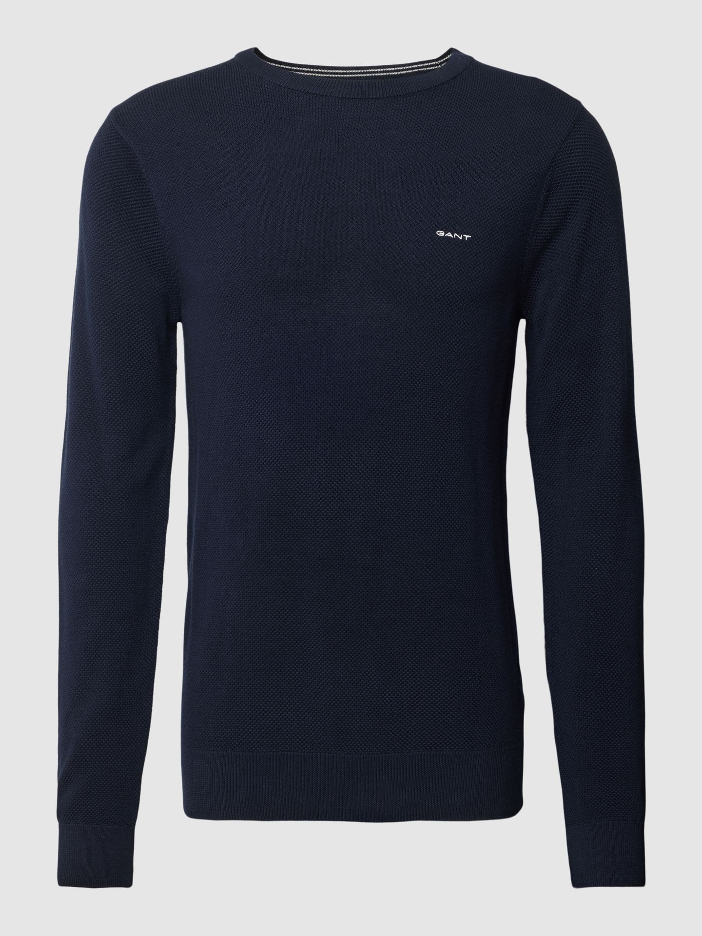 Sweter z dzianiny z wyhaftowanym logo