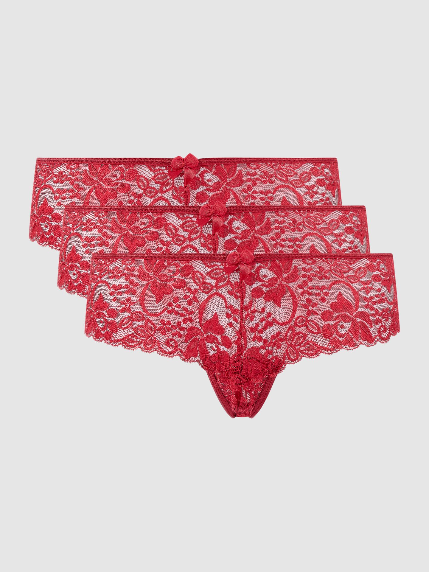 Figi hipster z koronki w zestawie 3 szt.