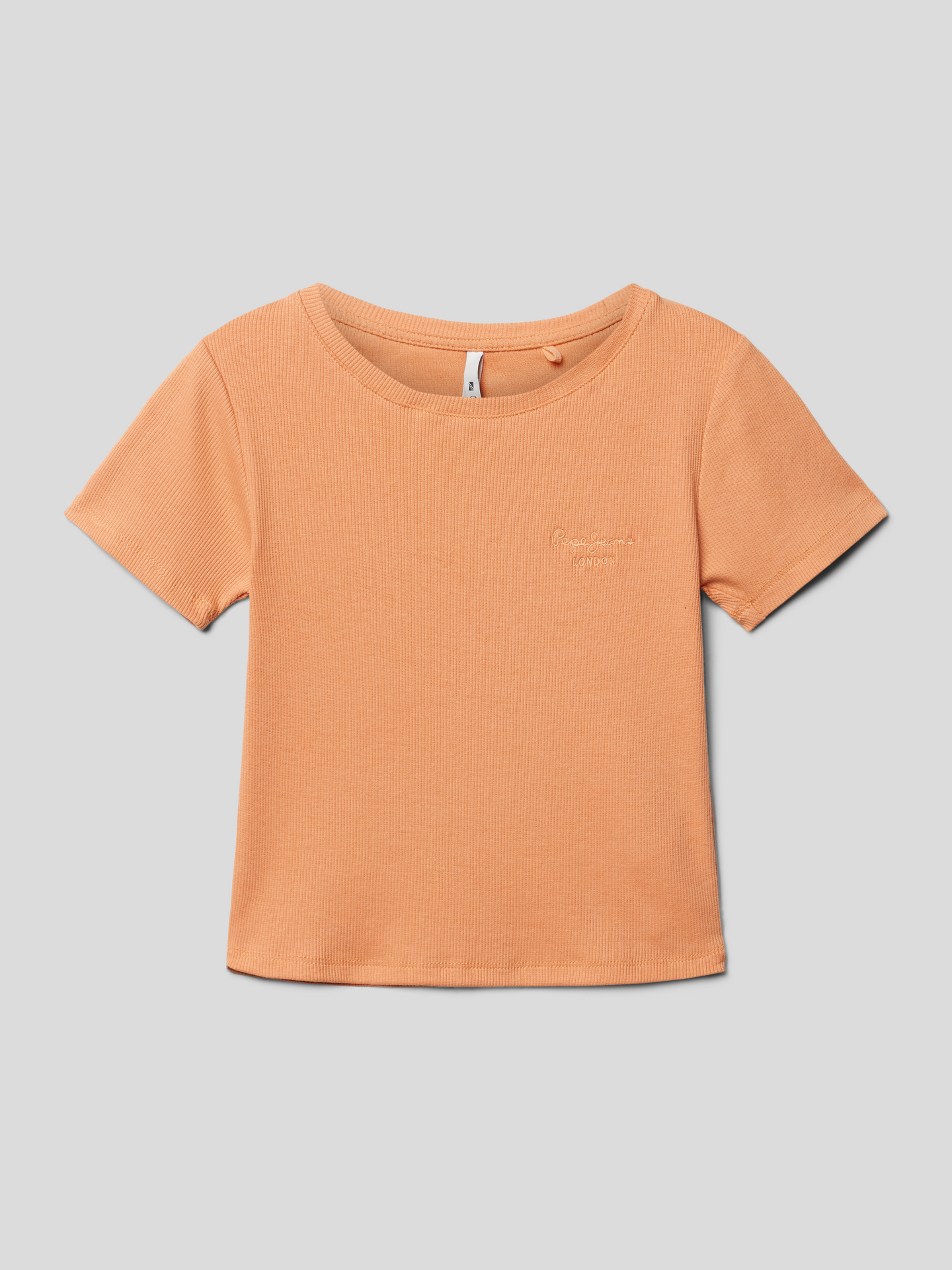 T-shirt z drobnym prążkowaniem model ‘GISBELLA’