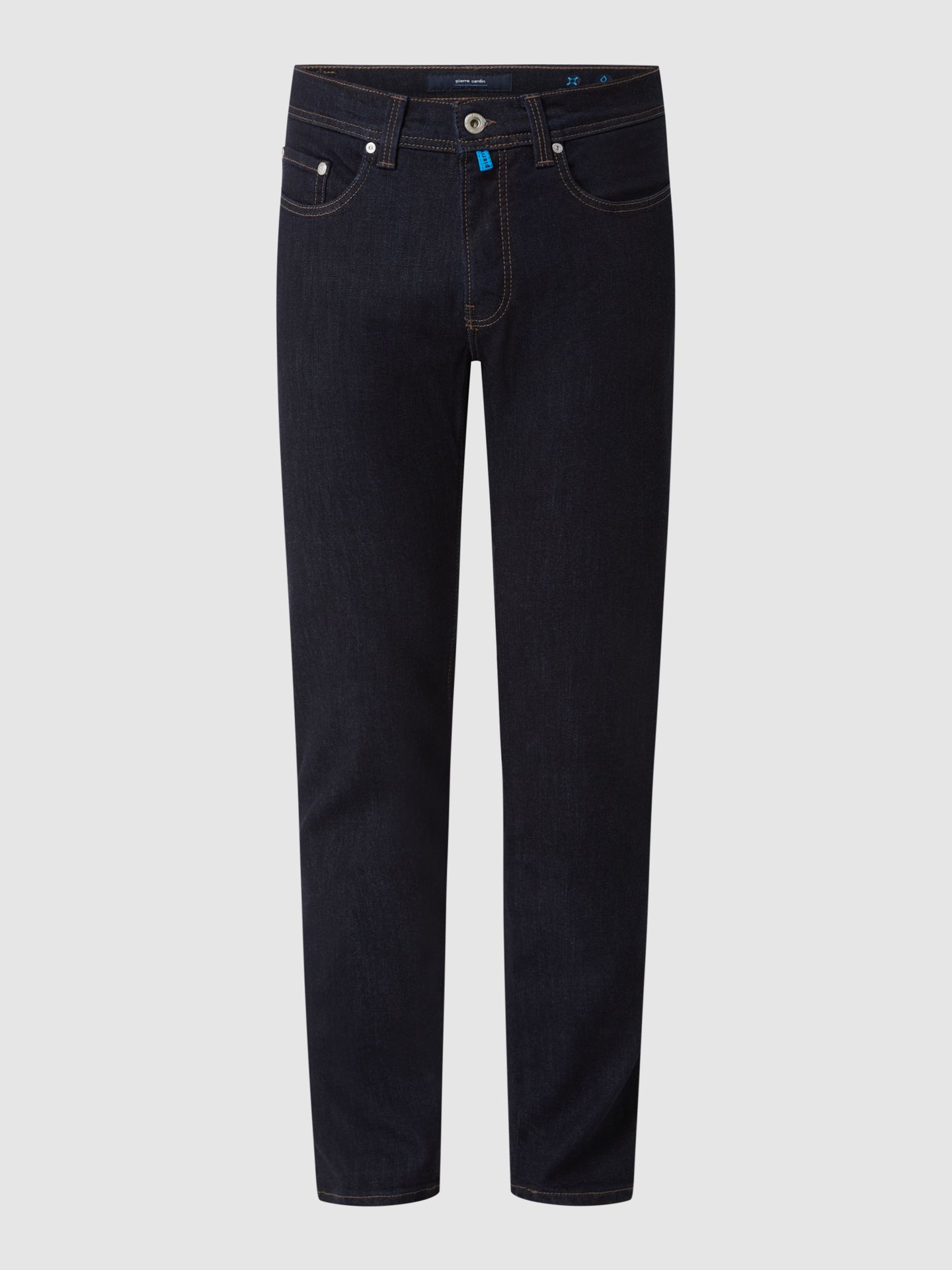 Jeansy o kroju tapered fit z bawełną ekologiczną model ‘Lyon’