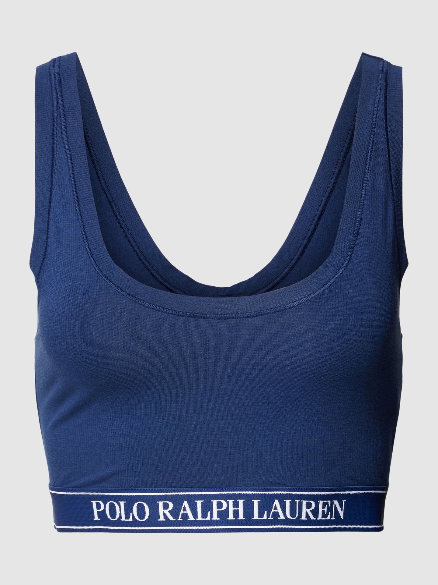 Biustonosz typu bralette z wyhaftowanym logo