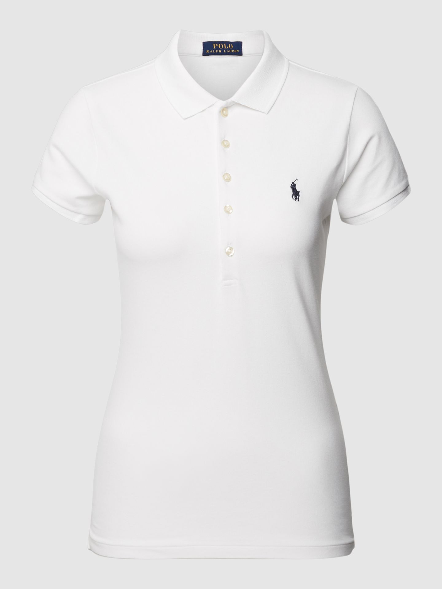 Koszulka polo o kroju slim fit z wyhaftowanym logo model ‘JULIE’
