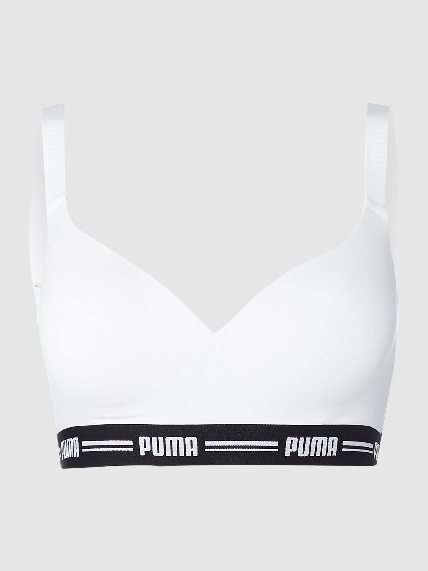 Biustonosz typu bralette z paskiem z logo