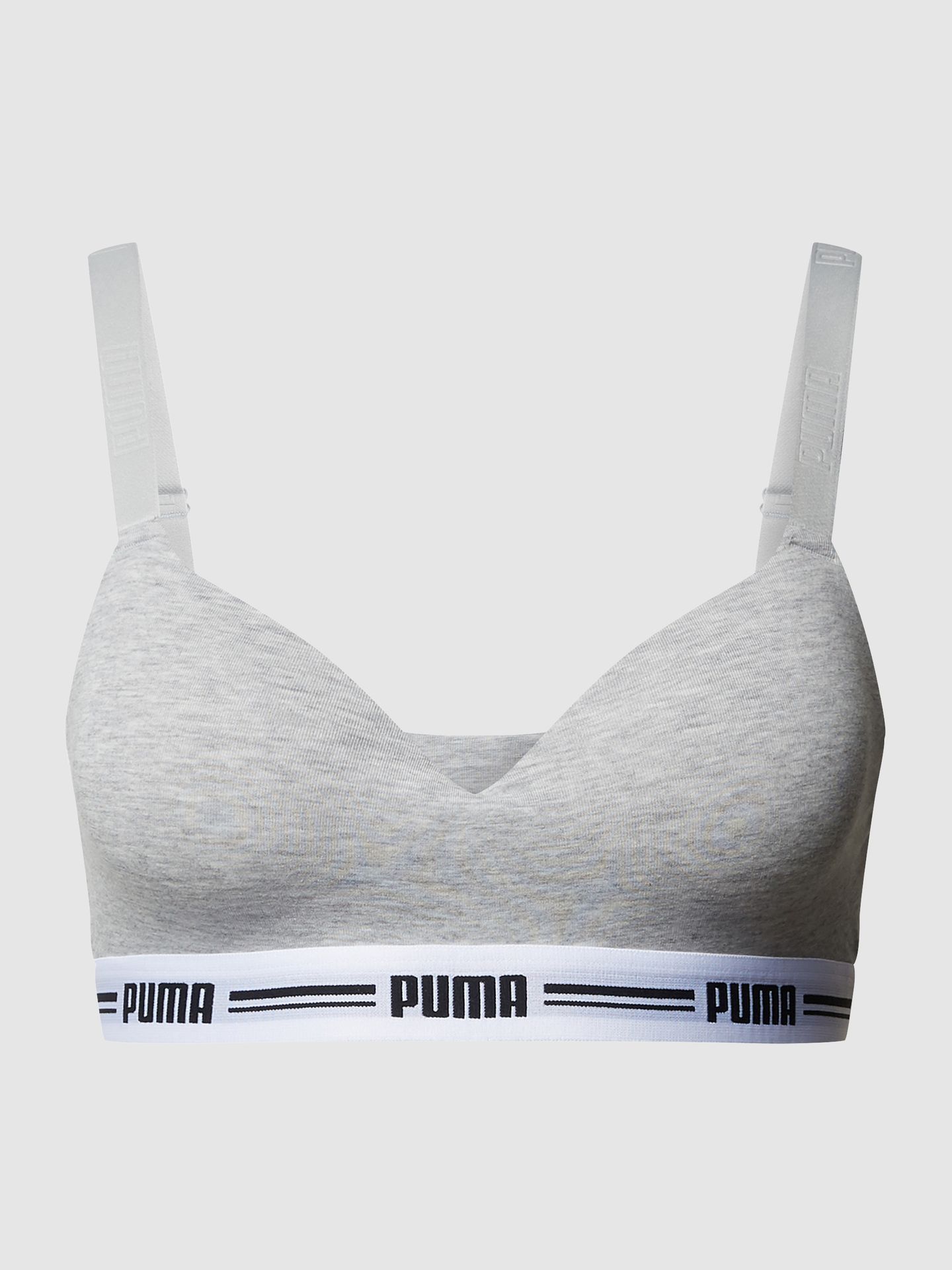 Biustonosz typu bralette z paskiem z logo