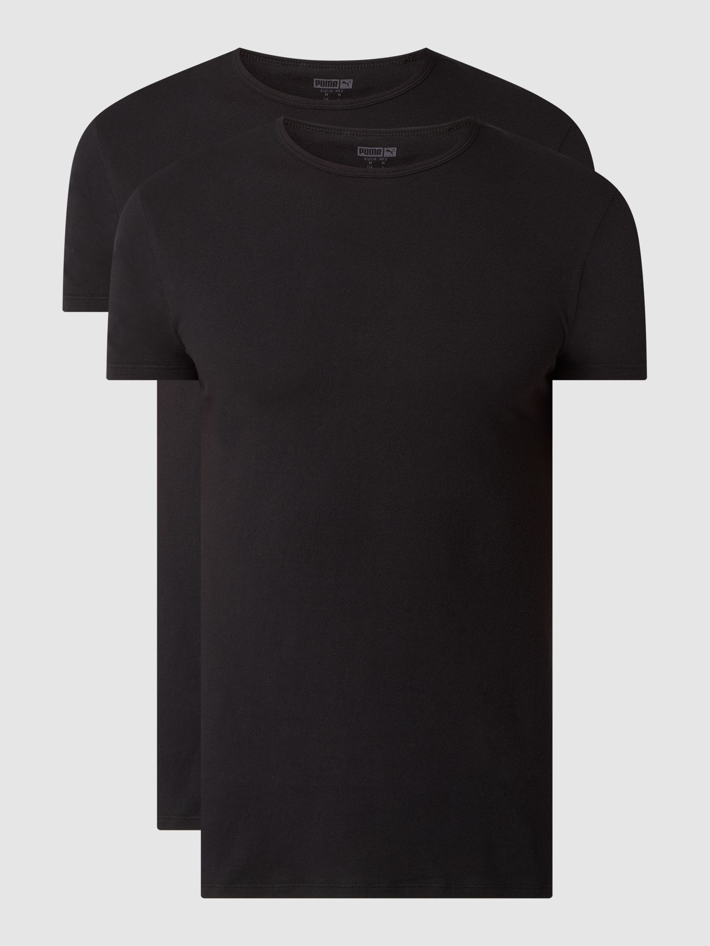 T-shirt o kroju regular fit z bawełny w zestawie 2 szt