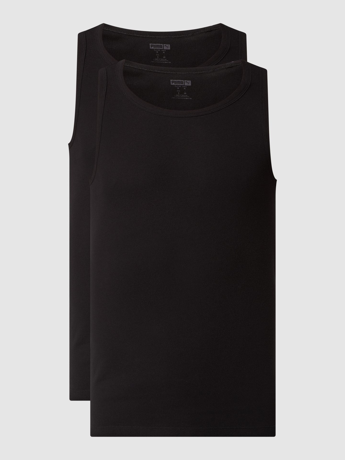 Top o kroju regular fit z mieszanki bawełny w zestawie 2 szt.