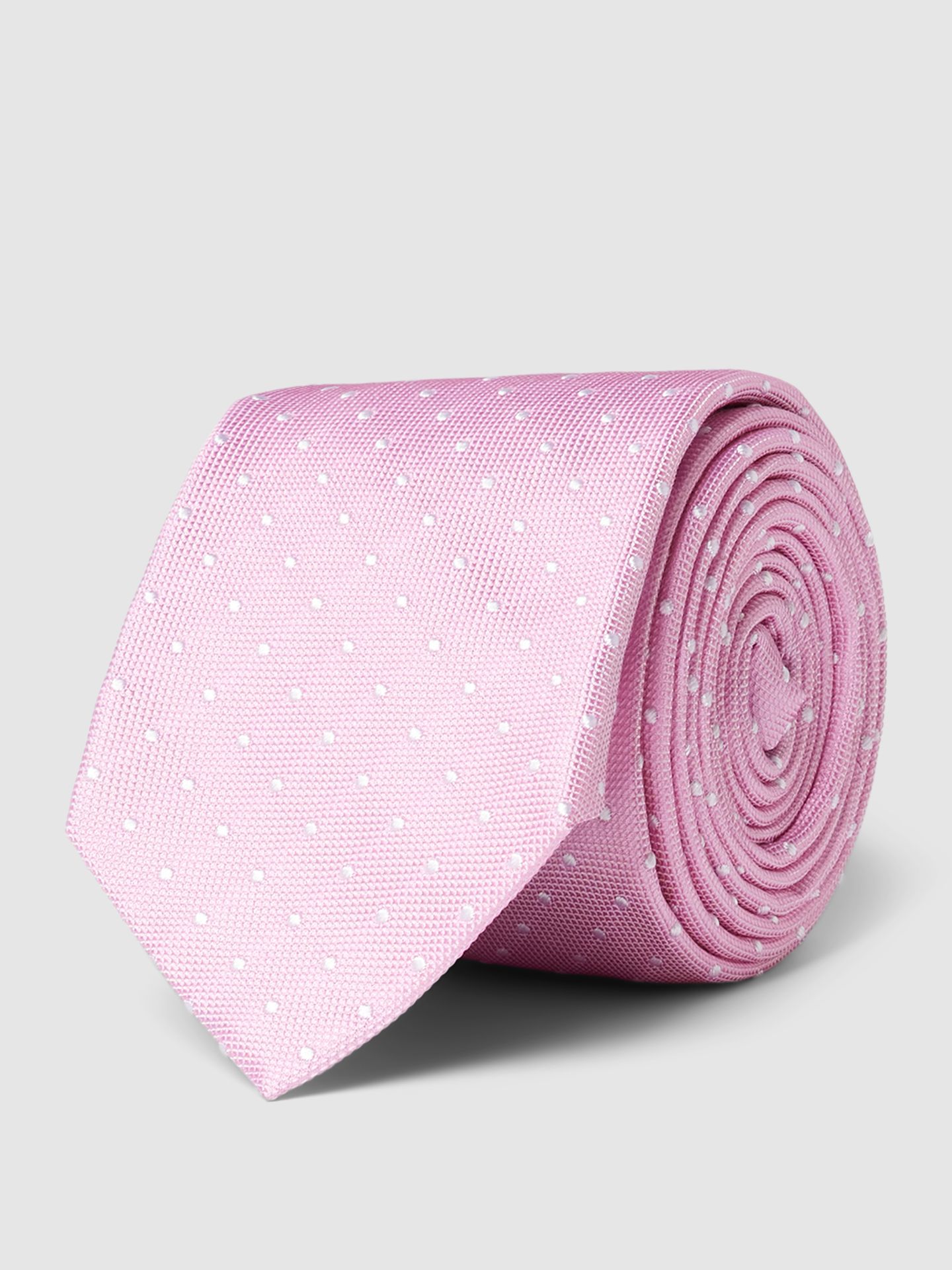 Krawat jedwabny z drobnym wzorem na całej powierzchni