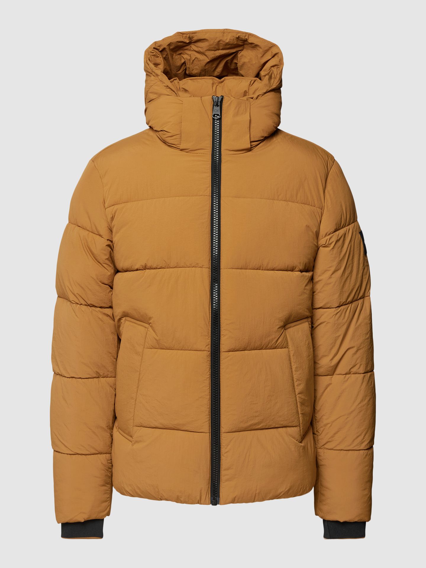 Kurtka pikowana z kapturem model ‘CRINKLE NYLON PUFFER JACK’