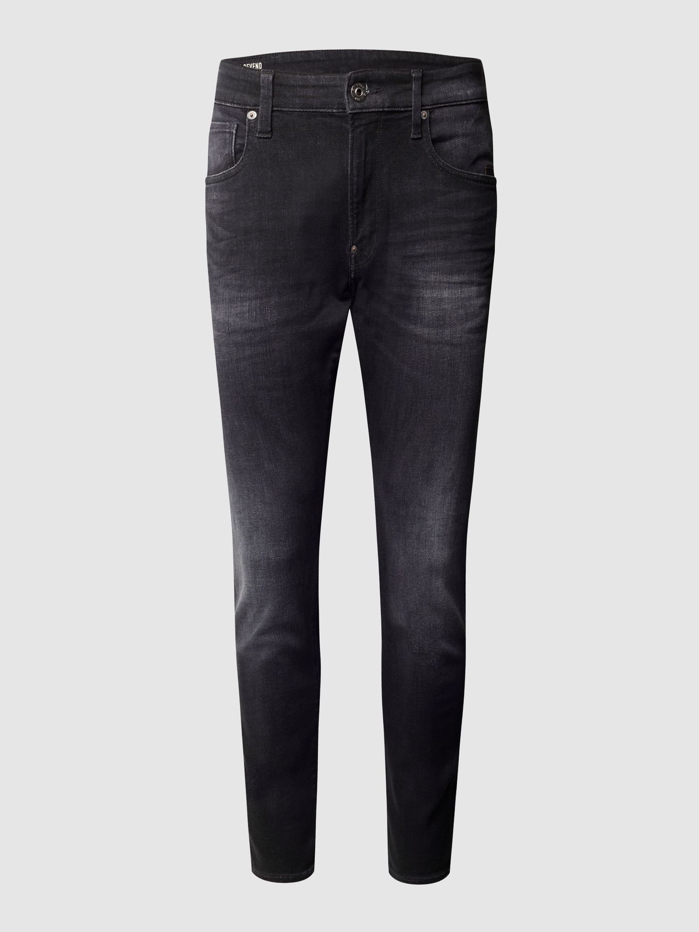 Jeansy o kroju skinny fit z naszywką z logo