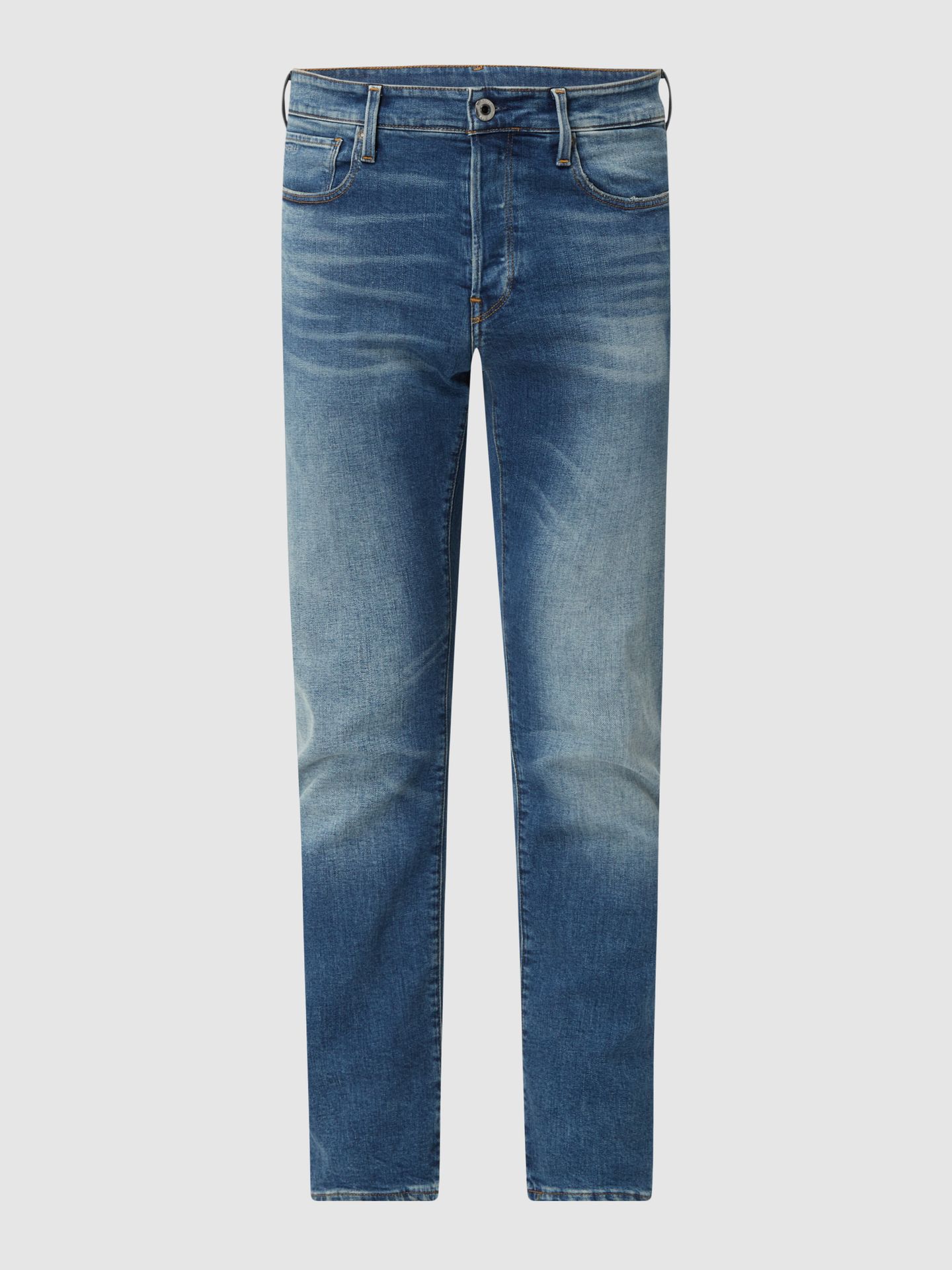 Jeansy o kroju straight tapered fit z dodatkiem streczu model ‘3301’