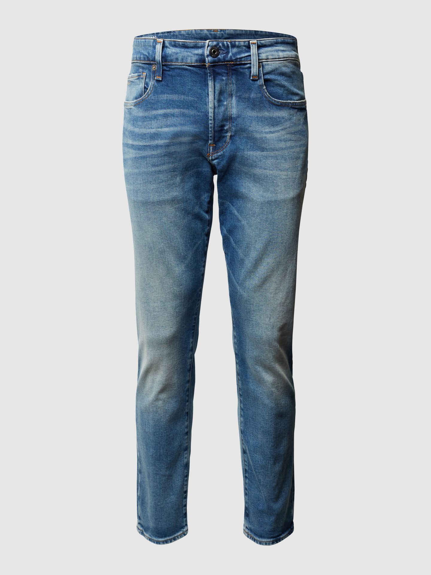 Jeansy o kroju straight tapered fit z dodatkiem streczu model ‘3301’