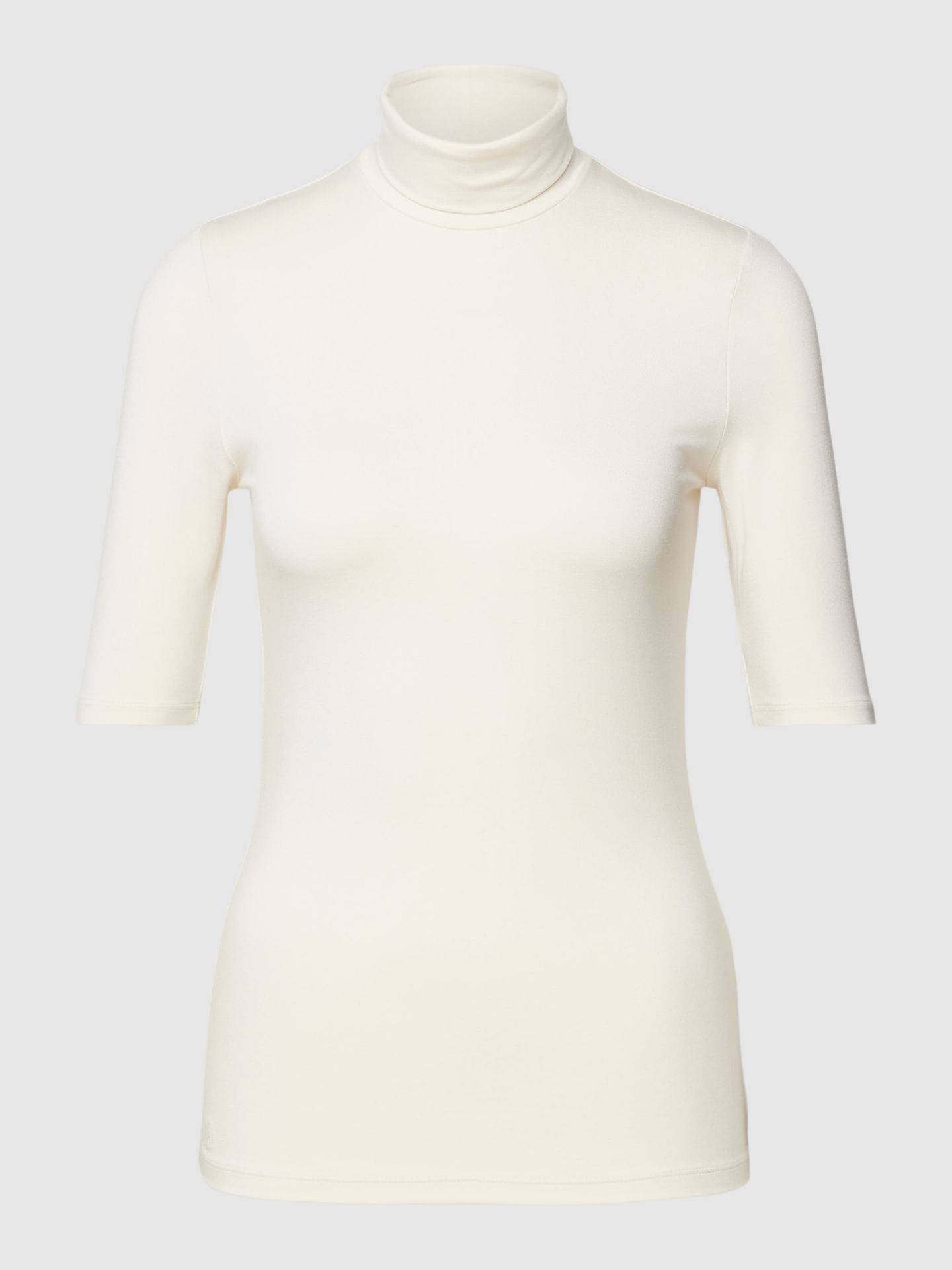 T-shirt z mieszanki wiskozy i elastanu z golfem