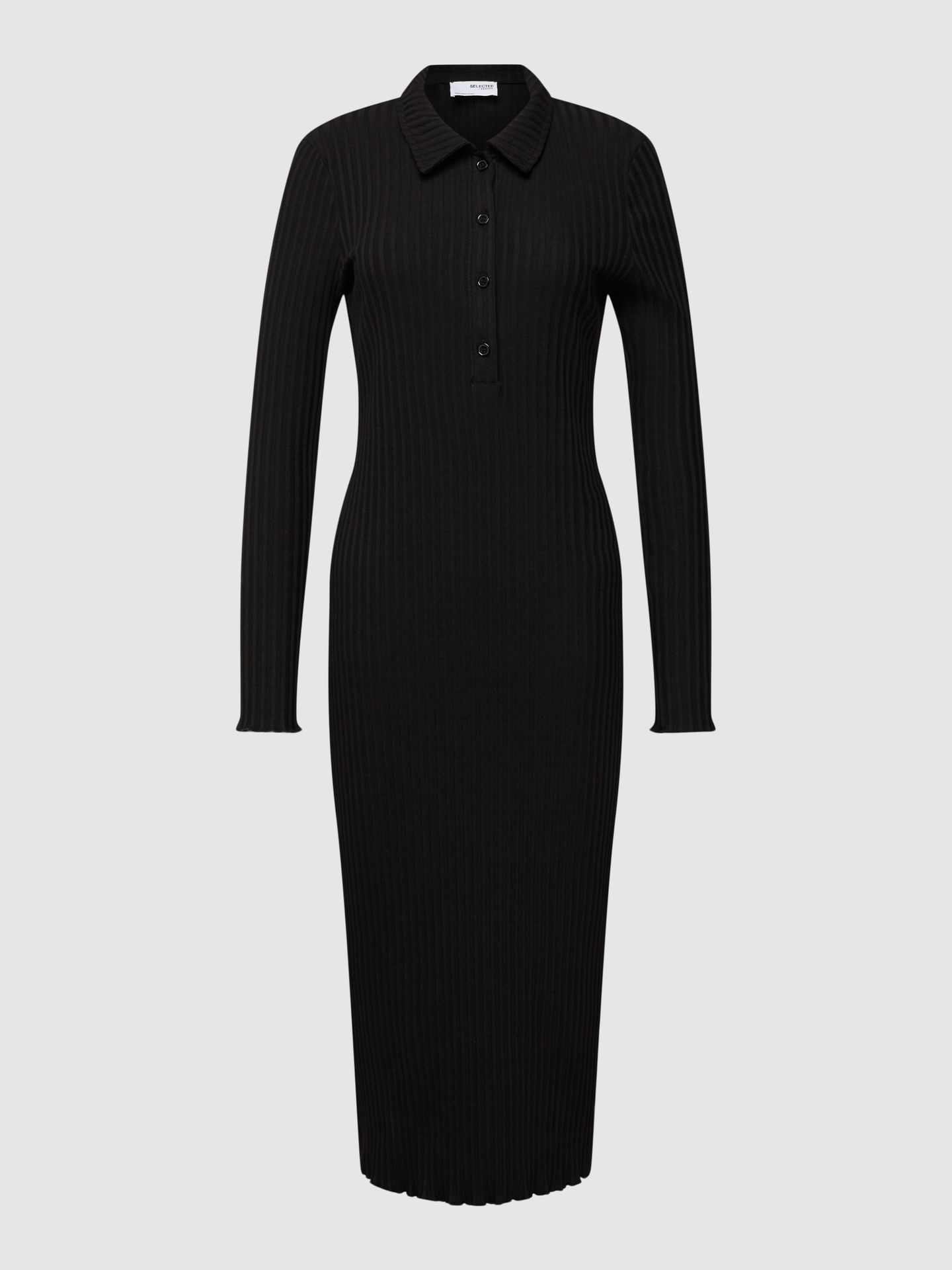 Sukienka midi z efektem prążkowania model ‘WILMA’