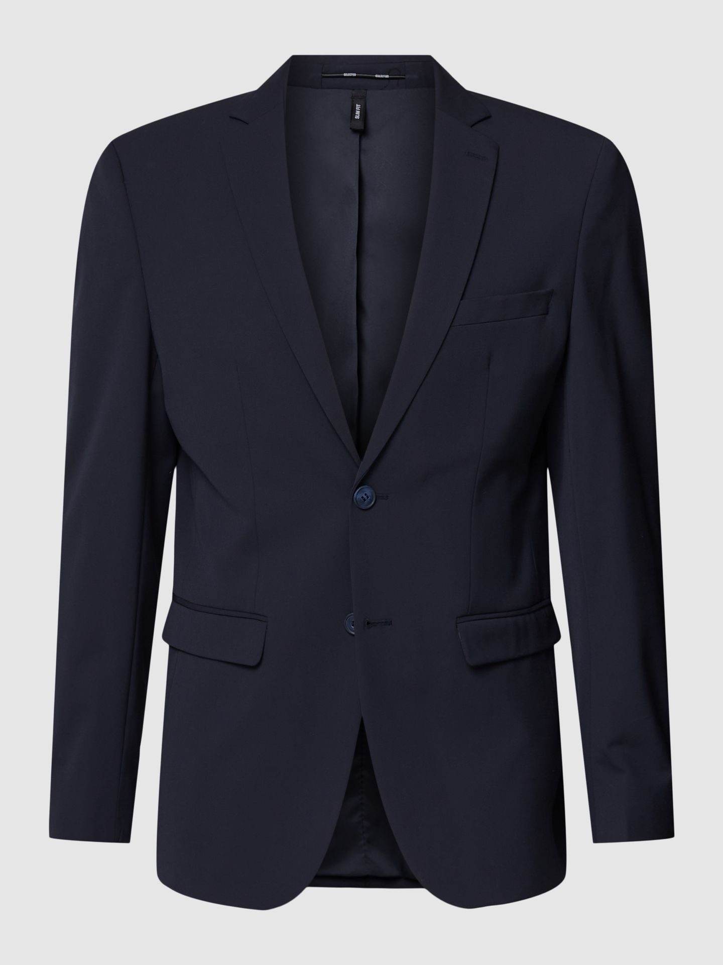Marynarka na 2 guziki o kroju slim fit z kieszenią z patką